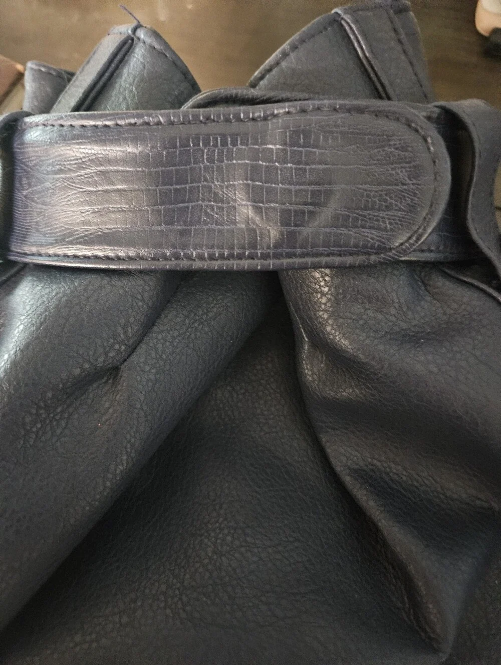Vintage Anton Blue  Leather Bucket Bag - Women's Handbag